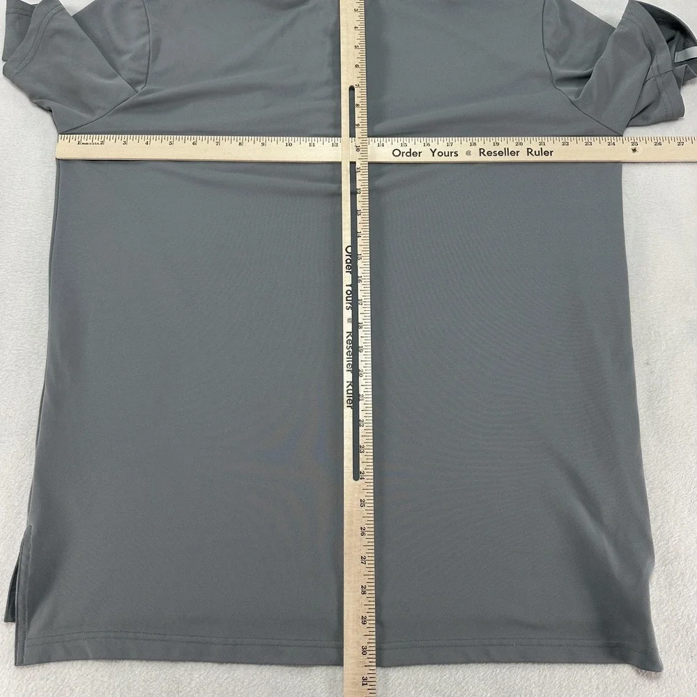 RLX Ralph Lauren Polo Shirt‎ Mens Medium Gray Wicking Stretch Pocket Golf Tech